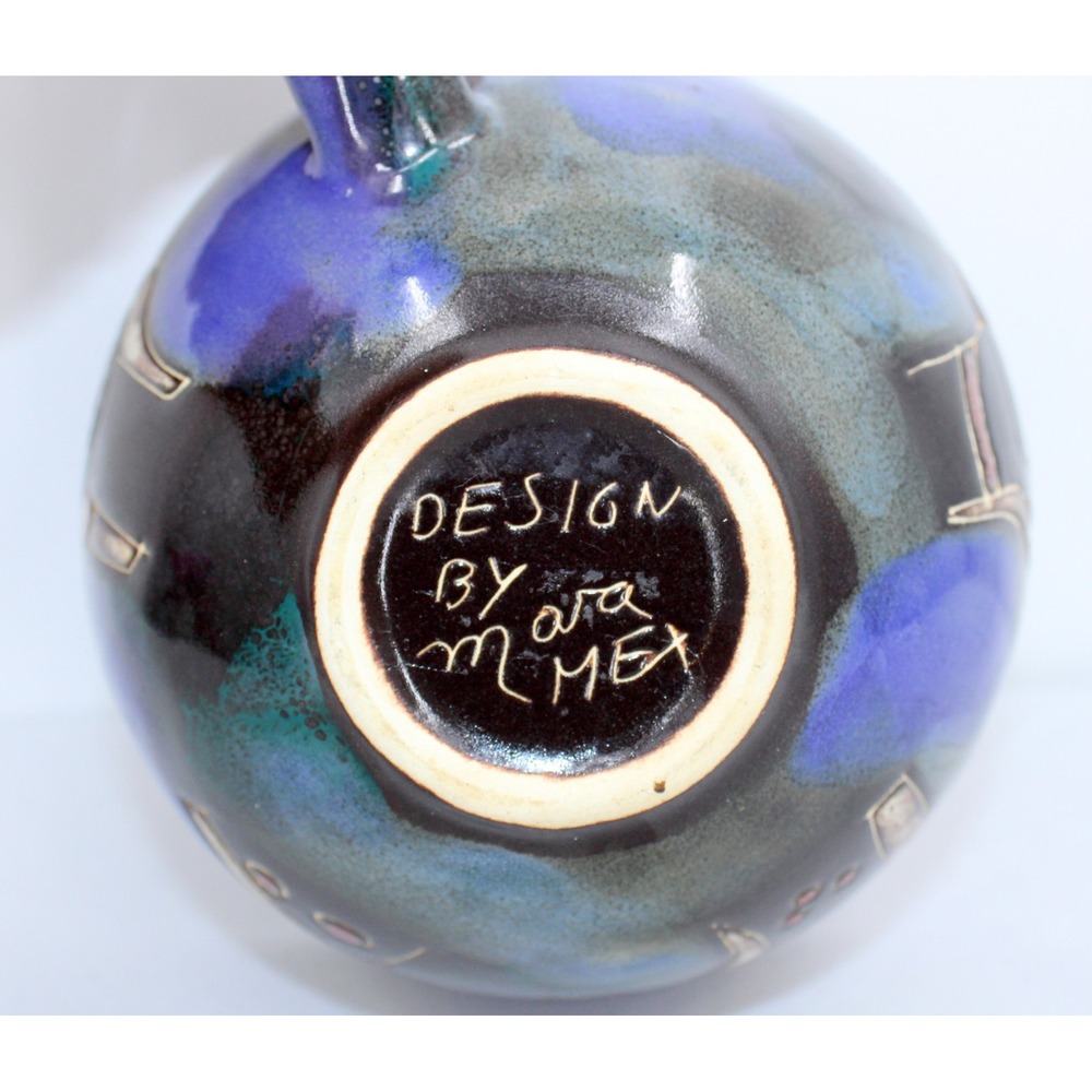 Unique Design by Mara Mexico Ceramic Hand Painted Glaze Art Coffee Tea Cup - Picture 6 of 7